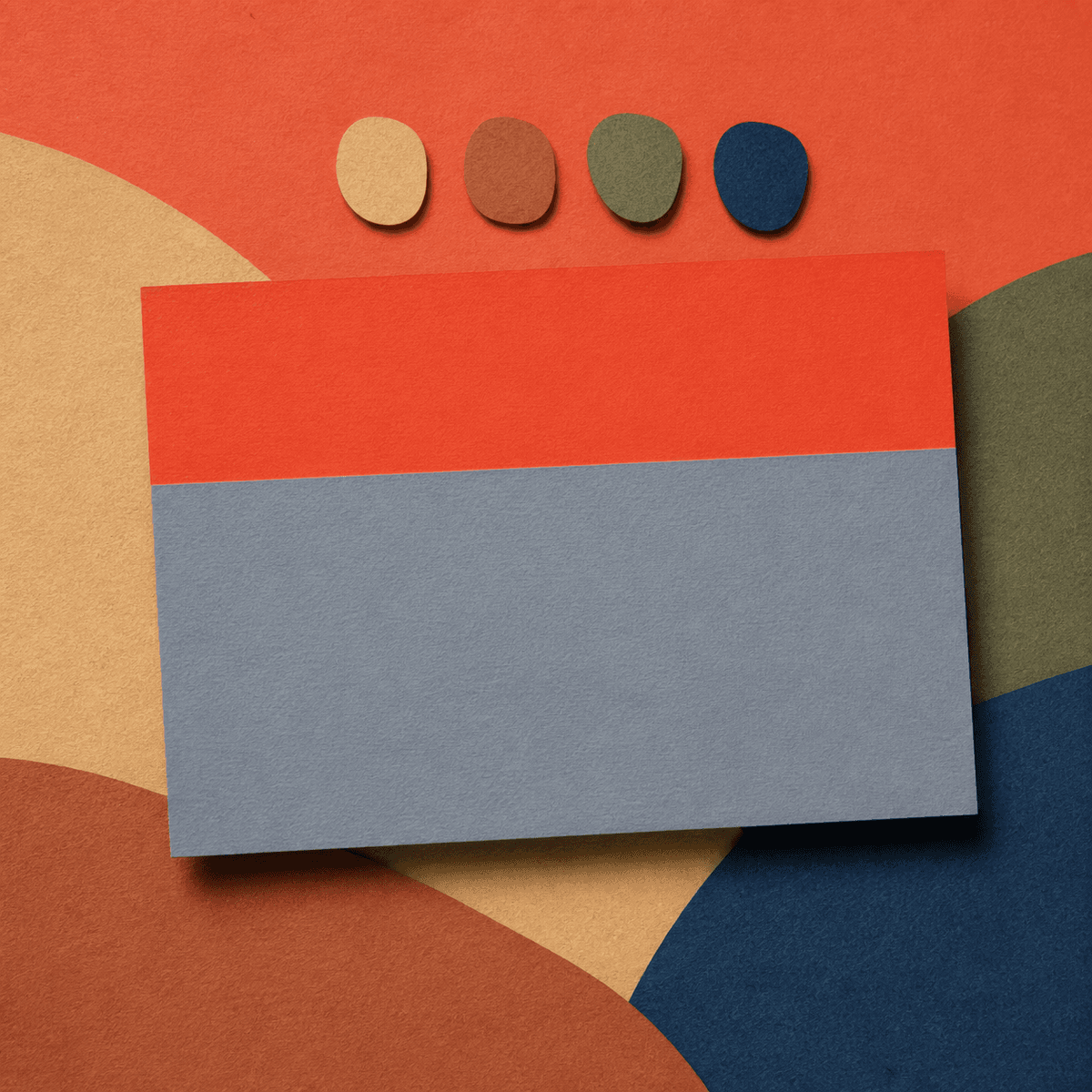 A single estimate card warming from grey to coral, with small shapes lifting off it